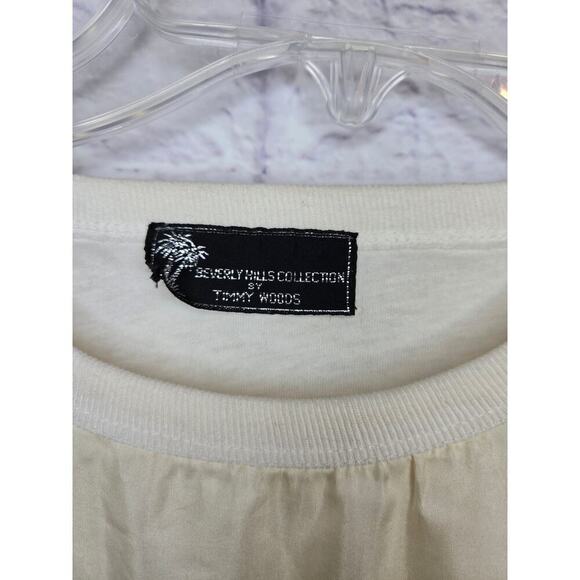 Timmy Woods Beverly Hills Collection 100% silk sequins sleeveless blouse Large. - Picture 6 of 8